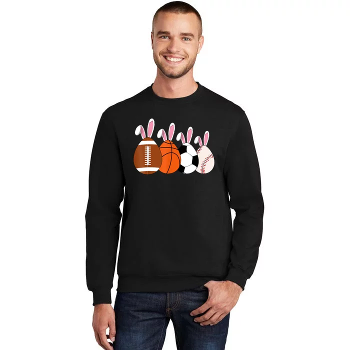 Soccer Basketball Baseball Football Sports Easter Rabbits Tall Sweatshirt