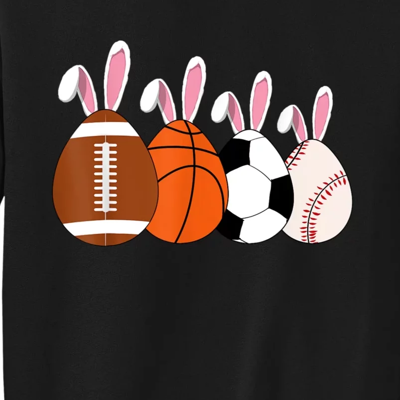 Soccer Basketball Baseball Football Sports Easter Rabbits Tall Sweatshirt