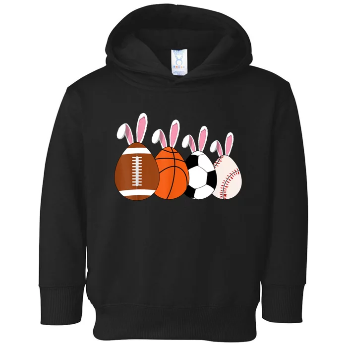 Soccer Basketball Baseball Football Sports Easter Rabbits Toddler Hoodie