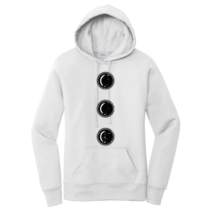 Snowman Buttons Costume Funny Christmas Xmas Women's Pullover Hoodie