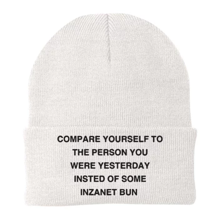 Scottie Barnes Compare Yourself To The Person You Were Yesterday Knit Cap Winter Beanie