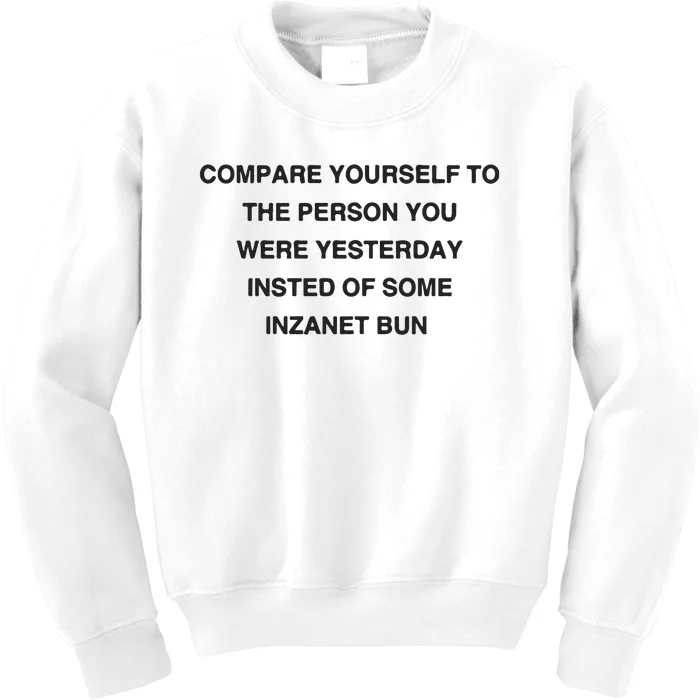 Scottie Barnes Compare Yourself To The Person You Were Yesterday Kids Sweatshirt