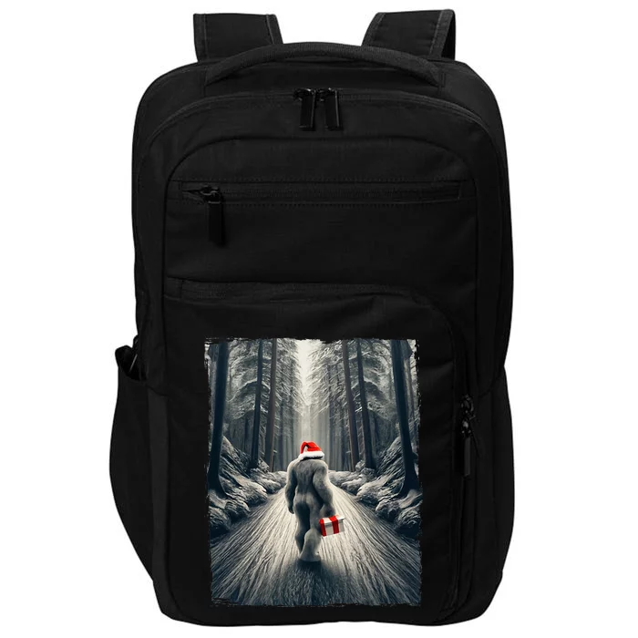 Santa Bigfoot Christmas Sasquatch Believe Impact Tech Backpack