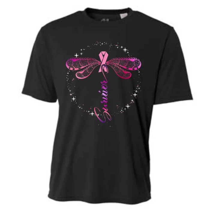 Survivor Breast Cancer Awareness Pink Ribbons Decor Cooling Performance Crew T-Shirt