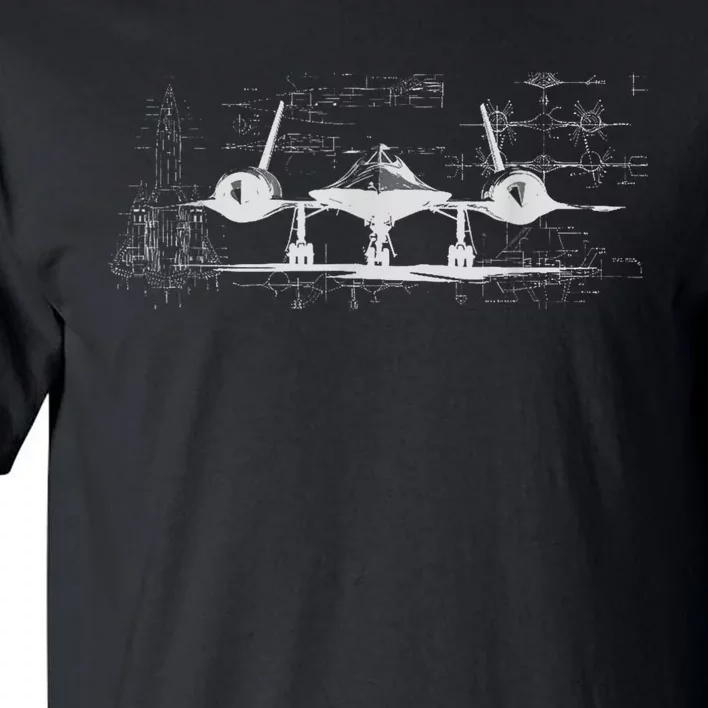 SR71 Blackbird Cold War Recon Plane Tall T-Shirt