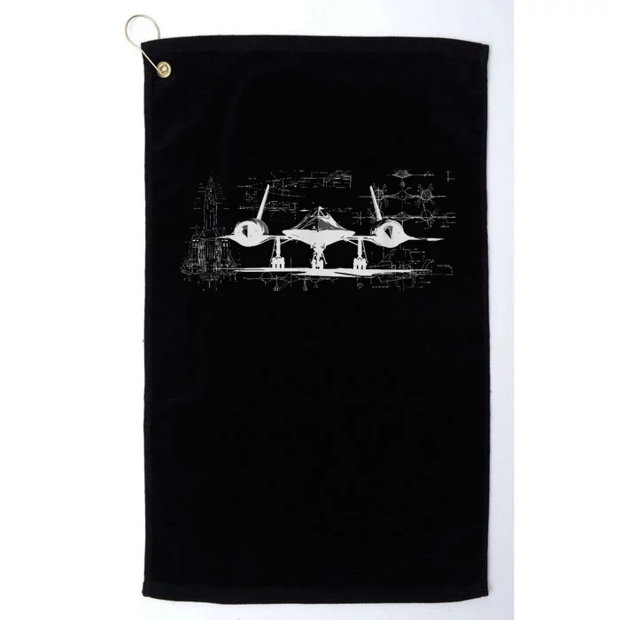 SR71 Blackbird Cold War Recon Plane Platinum Collection Golf Towel