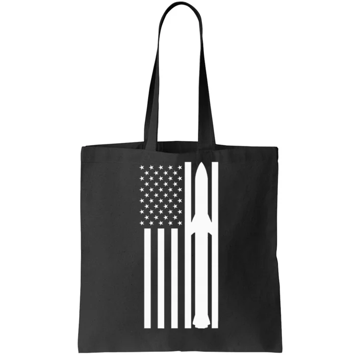 Starship Boca Chica Starbase A American Flag Tote Bag