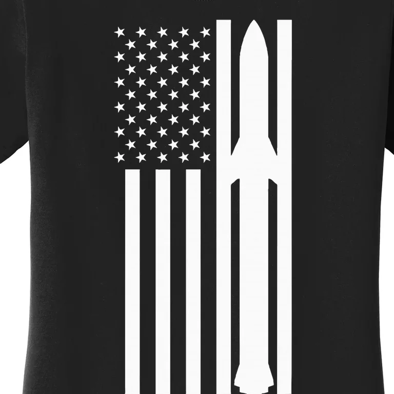 Starship Boca Chica Starbase A American Flag Women's T-Shirt