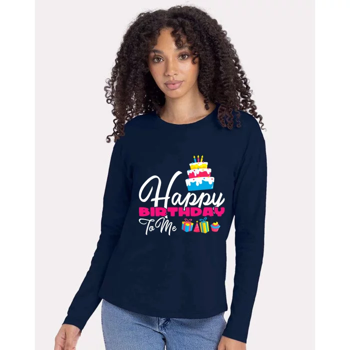 Sweet Birthday Cake Happy Birthday To Me Womens Cotton Relaxed Long Sleeve T-Shirt