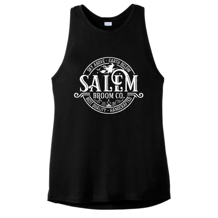 Salem Broom Company Est 1692 Halloween Classic Funny Ladies Tri-Blend Wicking Tank