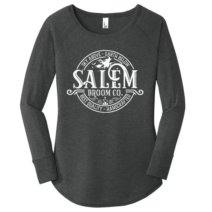 Salem Broom Company Est 1692 Halloween Classic Funny Women's Perfect Tri Tunic Long Sleeve Shirt