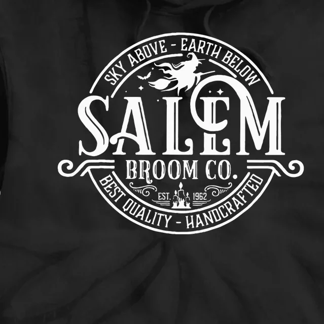 Salem Broom Company Est 1692 Halloween Classic Funny Tie Dye Hoodie