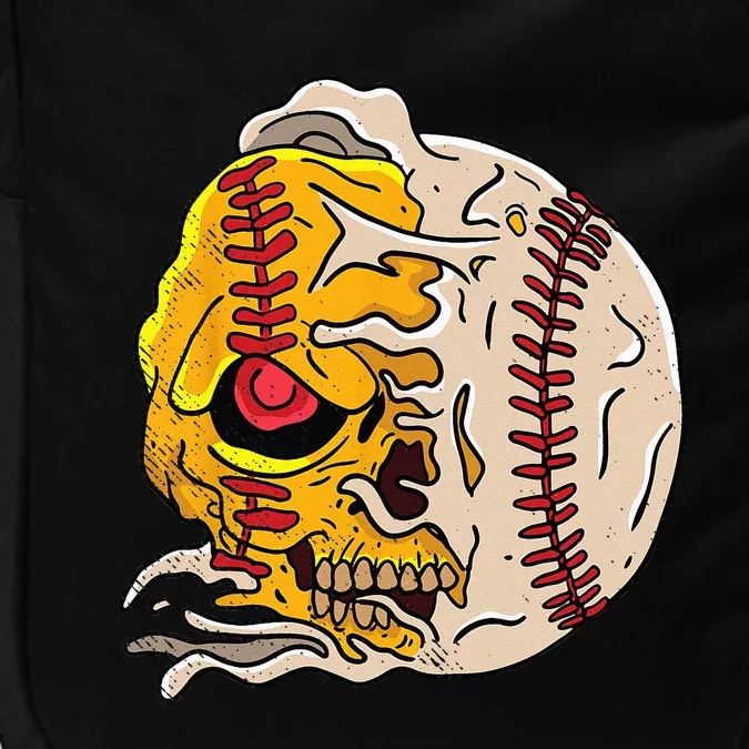 Skull Baseball Cool Skeleton Sports Player Pitcher Catcher Impact Tech Backpack