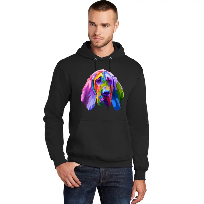 S Bloodhound Colorful Pop Art Portrait For Dog Owners Vneck Hoodie