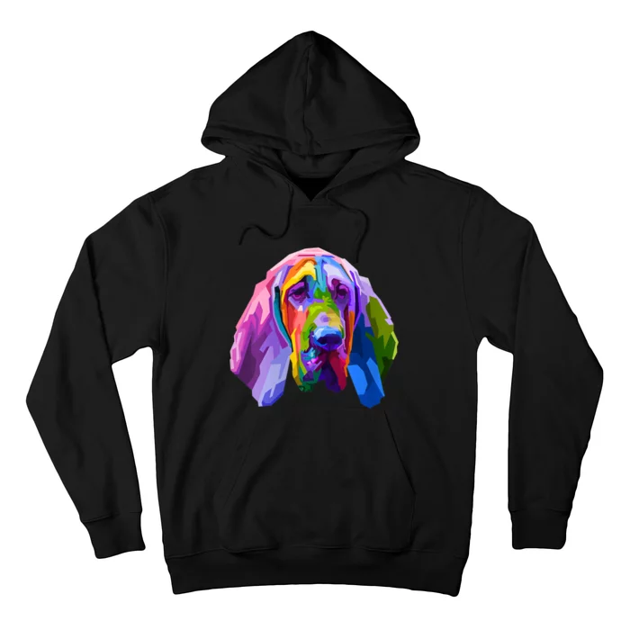 S Bloodhound Colorful Pop Art Portrait For Dog Owners Vneck Hoodie