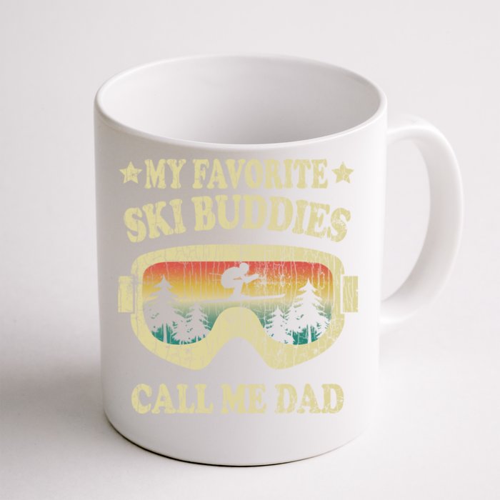 Ski Buddies Call Me Dad Funny Retro Skiing Skier Graphic Funny Gift Front & Back Coffee Mug