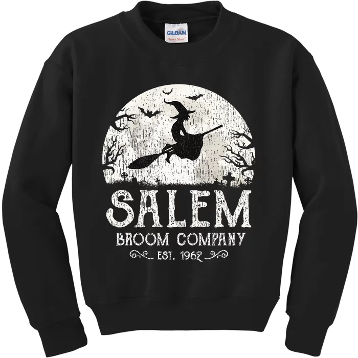 Salem Broom Company Grunge Halloween Kids Sweatshirt