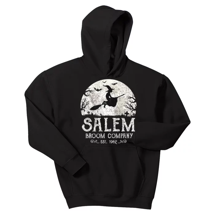 Salem Broom Company Grunge Halloween Kids Hoodie