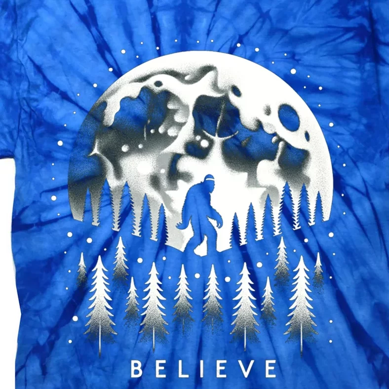 Santa Bigfoot Christmas Rock Roll Sasquatch Believe Xmas Gift Tie-Dye T-Shirt