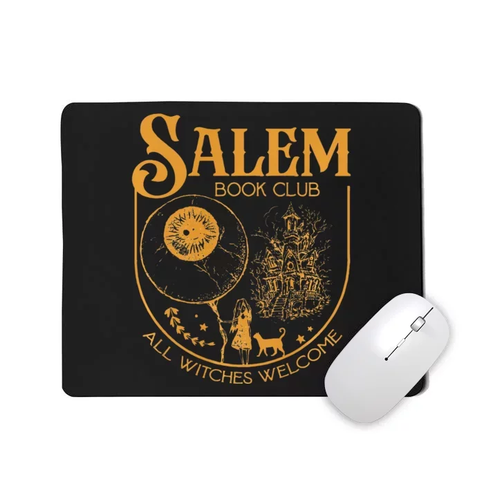 Salem Book Club Bookish library for book nerds bookworms Mousepad