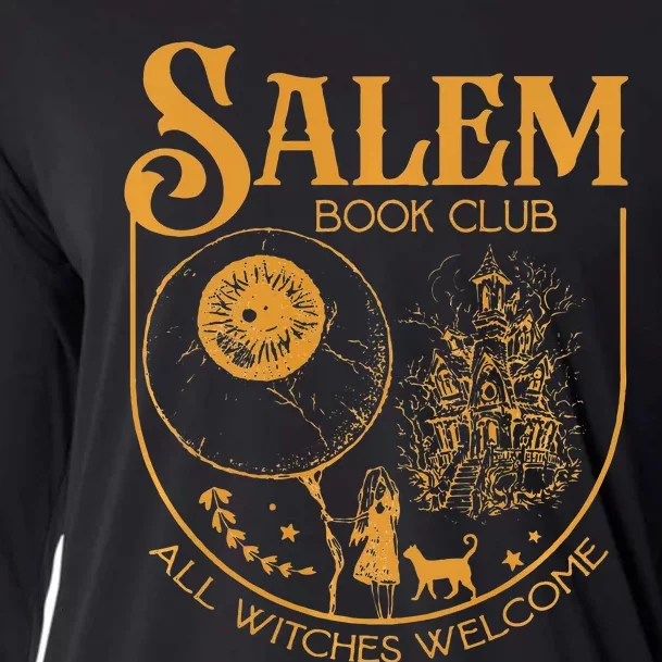 Salem Book Club Bookish library for book nerds bookworms Cooling Performance Long Sleeve Crew