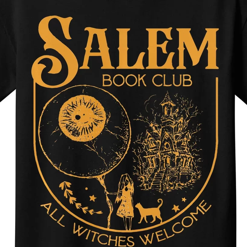 Salem Book Club Bookish library for book nerds bookworms Kids T-Shirt