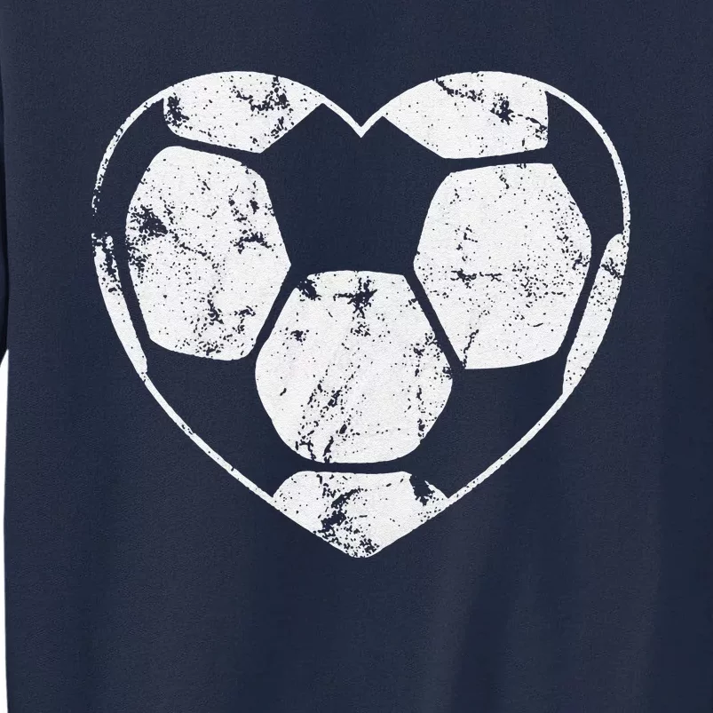 Soccer Ball Cute Heart Mom Fan Parent Coach Player Graphic Tall Sweatshirt