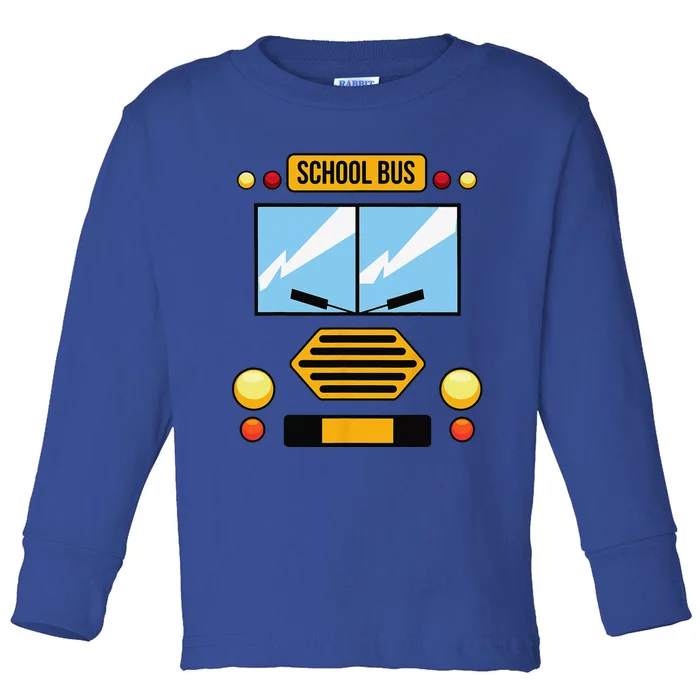 School Bus Costume Cool Easy Vehicle Halloween Gift Toddler Long Sleeve Shirt