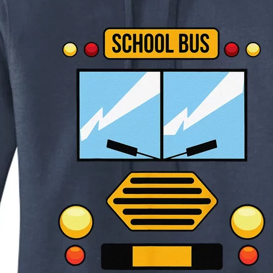 School Bus Costume Cool Easy Vehicle Halloween Gift Women's Pullover Hoodie