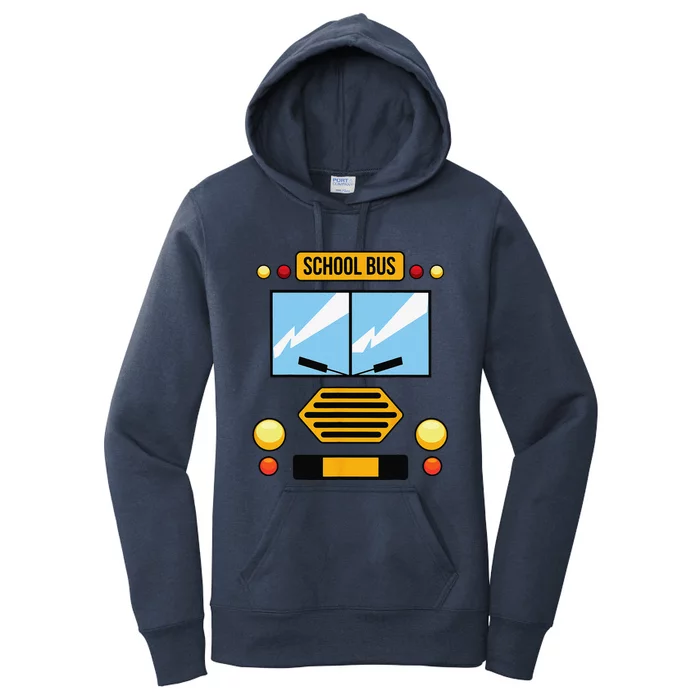 School Bus Costume Cool Easy Vehicle Halloween Gift Women's Pullover Hoodie