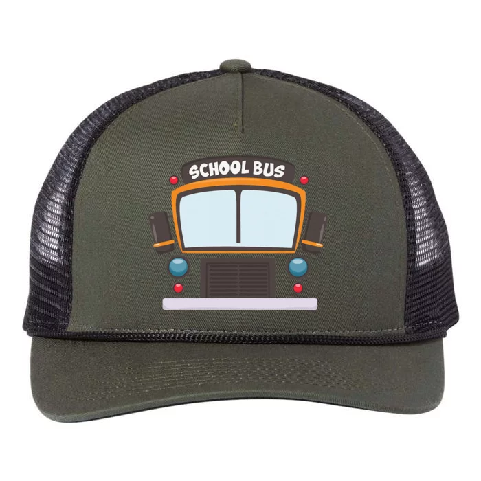 School Bus Costume Halloween Bus Driver Funny Retro Rope Trucker Hat Cap