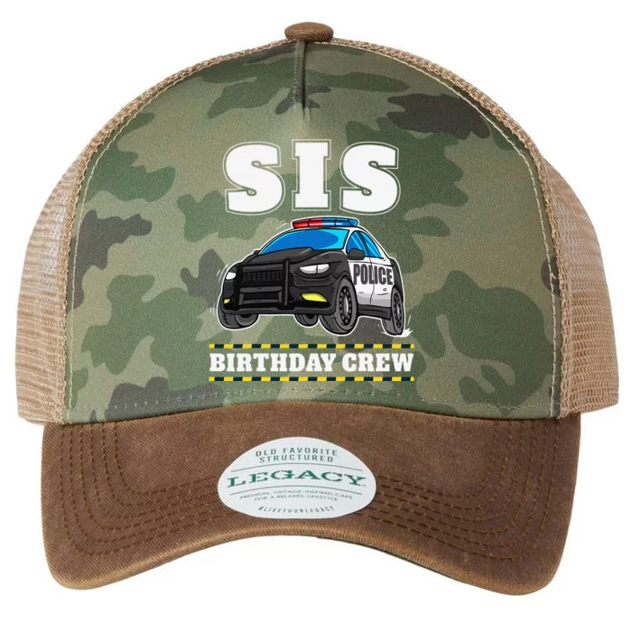 Sis Birthday Crew Police Car Policeman Officer Sister Legacy Tie Dye Trucker Hat