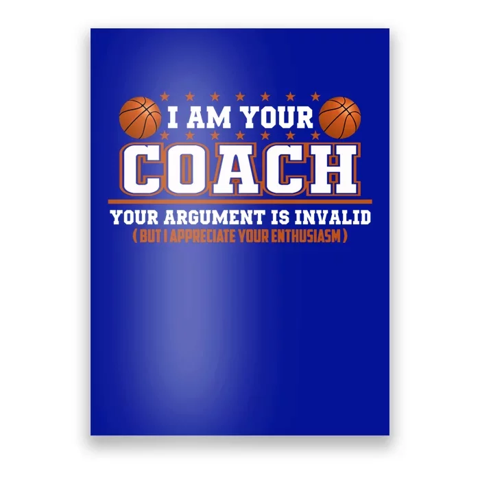 Sarcastic Basketball Coach Appreciation Coaching Staff Gift Poster