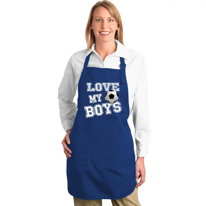 Soccer Ball Cute Soccer Mom Love My Soccer Futbol Cute Gift Full-Length Apron With Pocket