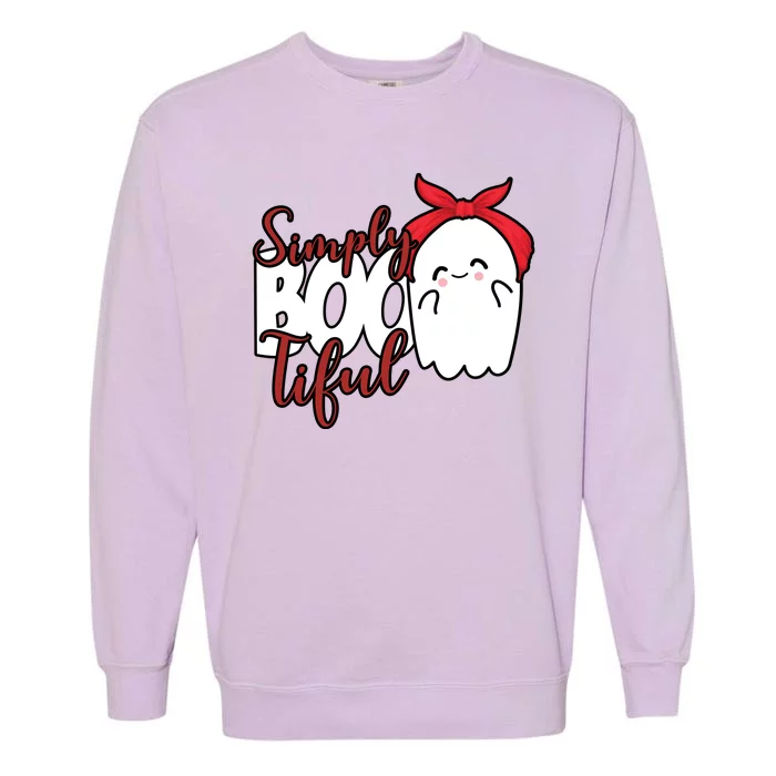 Simply Bootiful Cute Halloween Ghost Garment-Dyed Sweatshirt