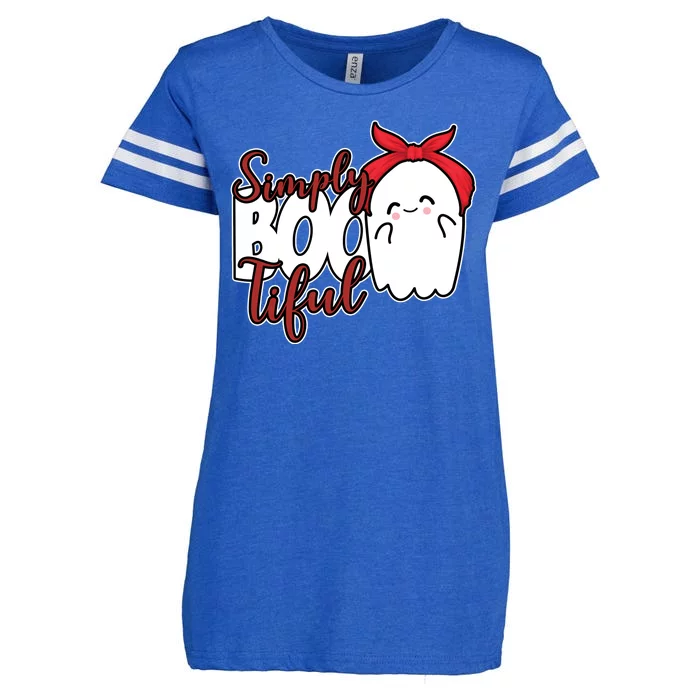 Simply Bootiful Cute Halloween Ghost Enza Ladies Jersey Football T-Shirt