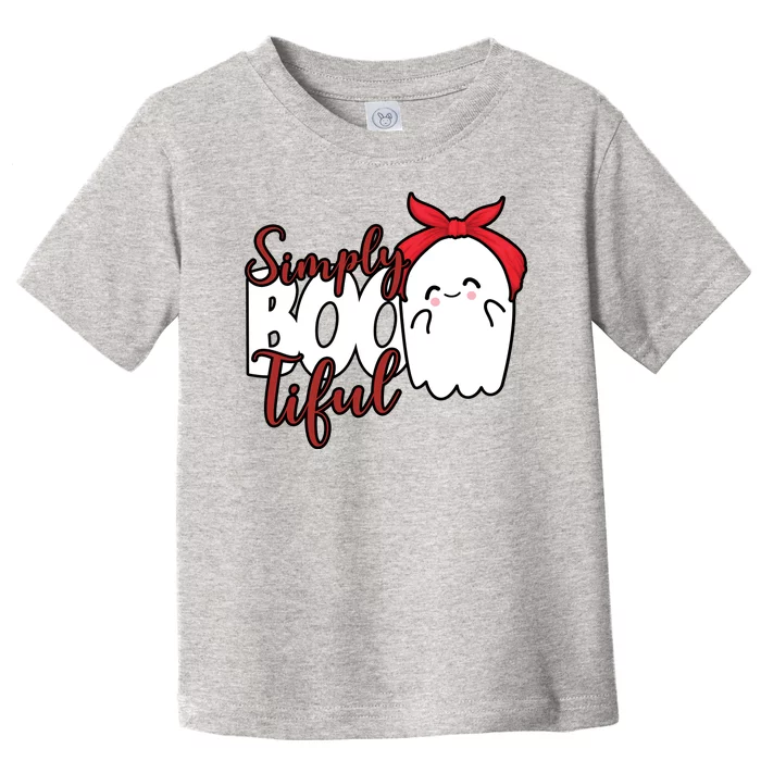 Simply Bootiful Cute Halloween Ghost Toddler T-Shirt