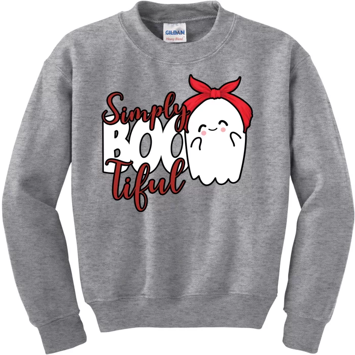 Simply Bootiful Cute Halloween Ghost Kids Sweatshirt