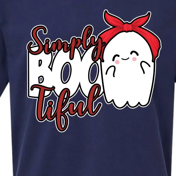 Simply Bootiful Cute Halloween Ghost Sueded Cloud Jersey T-Shirt