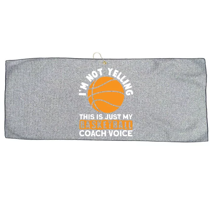 Sarcastic Basketball Coaching Basketball Coaches Gift Large Microfiber Waffle Golf Towel