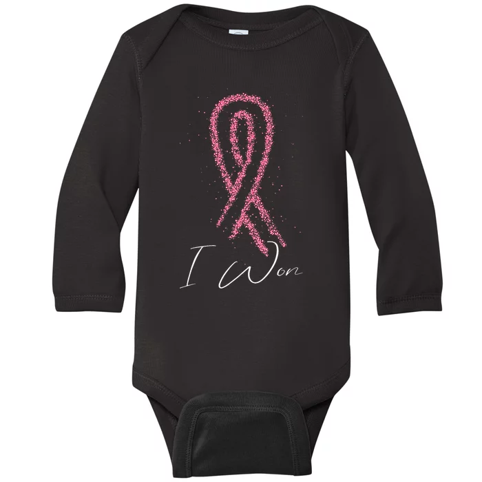 Survivor Breast Cancer Awareness Baby Long Sleeve Bodysuit