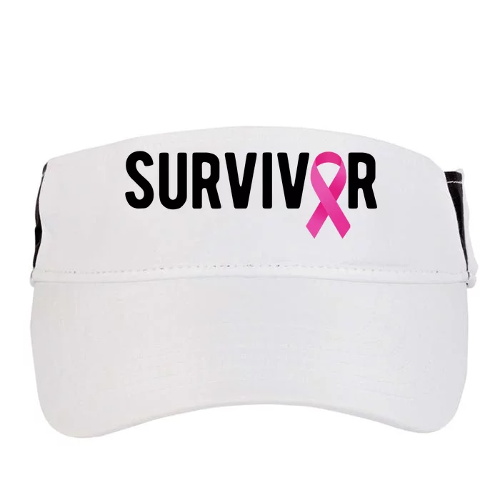 Survivor Breast Cancer Awareness Ribbon Adult Drive Performance Visor