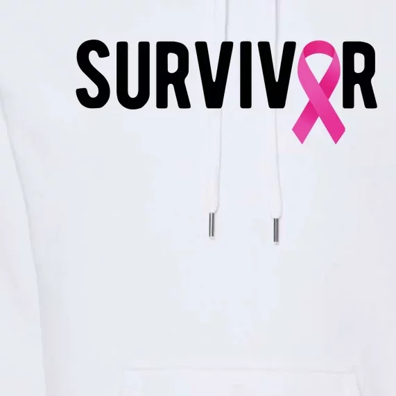 Survivor Breast Cancer Awareness Ribbon Premium Hoodie