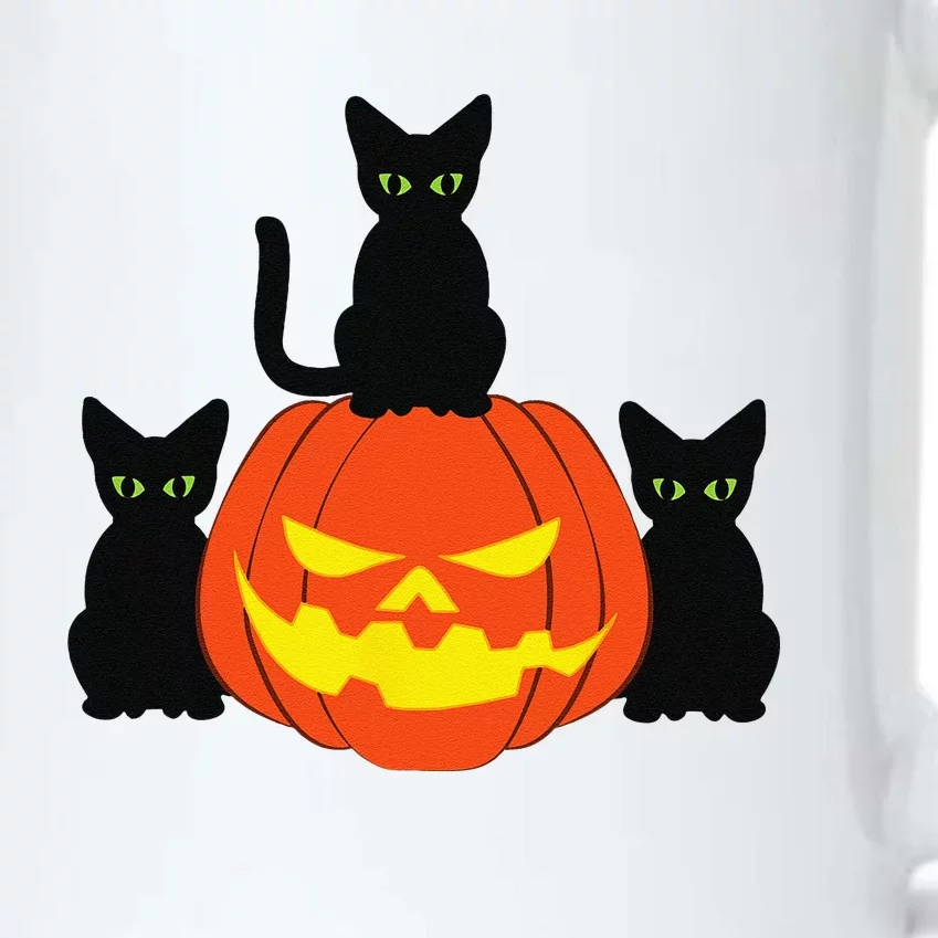 Spooky Black Cat Halloween Pumpkin Cats Jack O Lantern Black Color Changing Mug