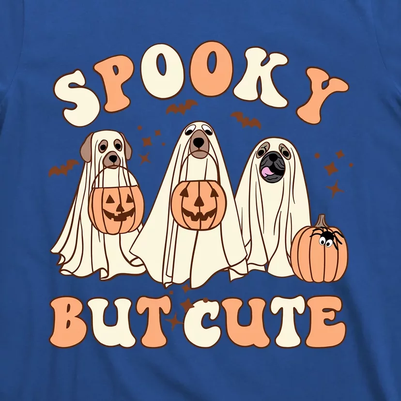 Spooky But Cute Ghost Dog Halloween Pumpkin Trick Or Treat Gift T-Shirt