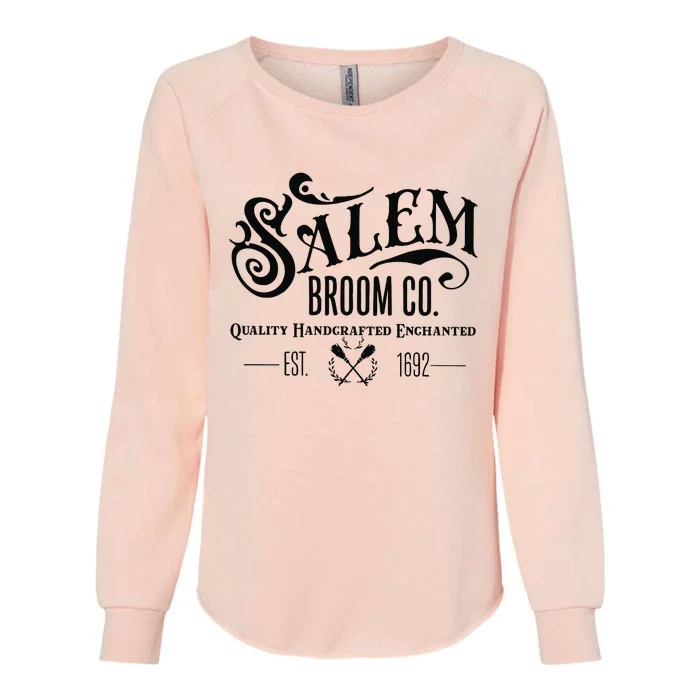 Salem Broom Co Quality Handcrafted Enchanted Est 1692 Womens California Wash Sweatshirt