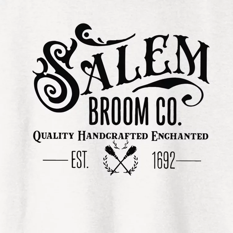 Salem Broom Co Quality Handcrafted Enchanted Est 1692 Women's Crop Top Tee