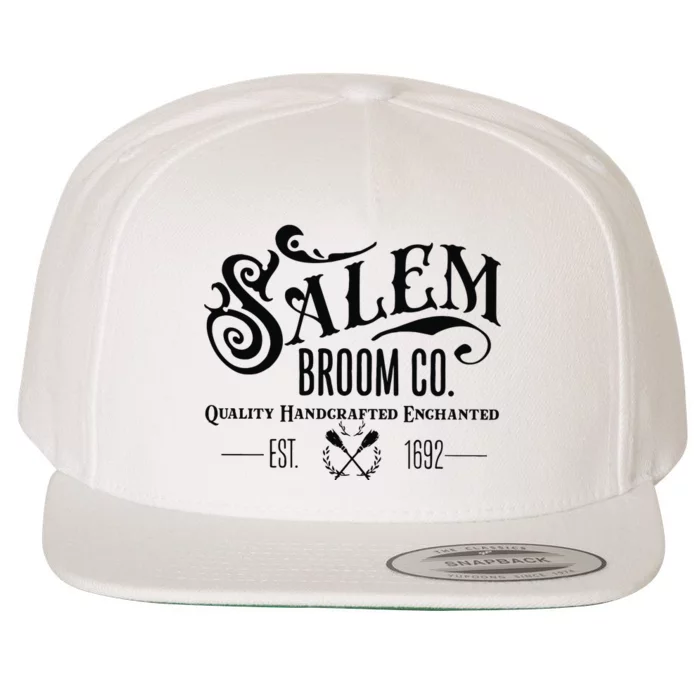 Salem Broom Co Quality Handcrafted Enchanted Est 1692 Wool Snapback Cap