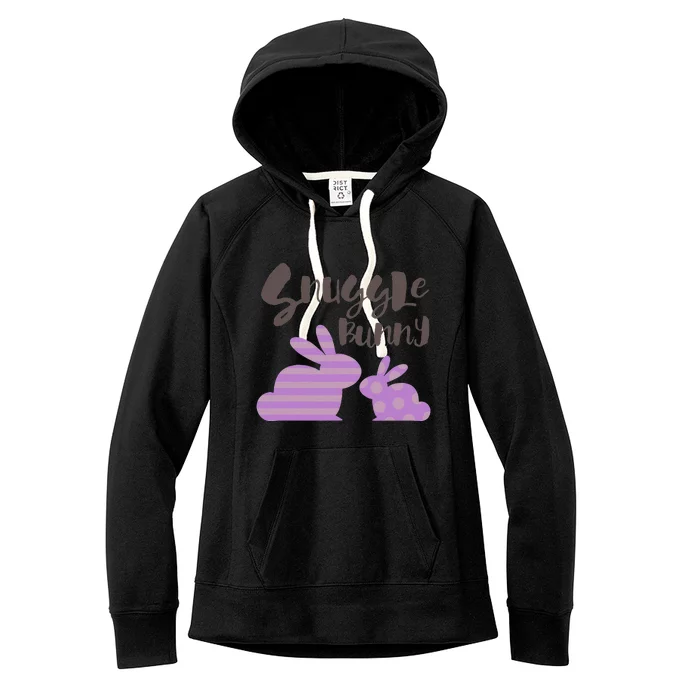 Snuggle Bunny Candy Colored Love Bunnies Women's Fleece Hoodie