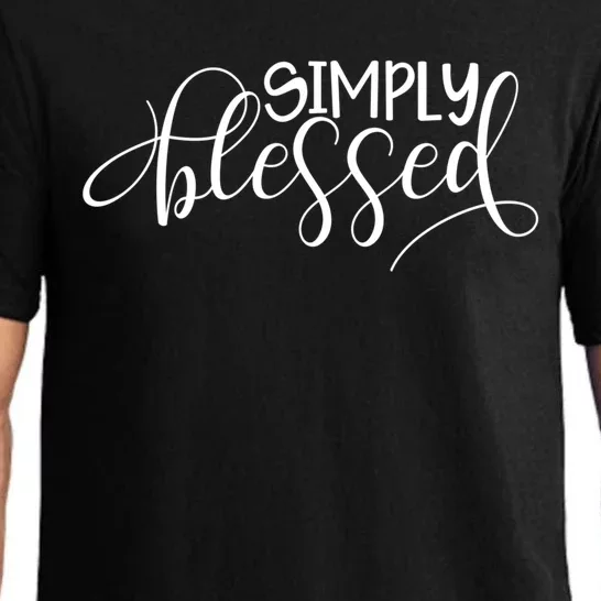 Simply Blessed Christian Faith Quote Thanksgiving Funny Gift Pajama Set